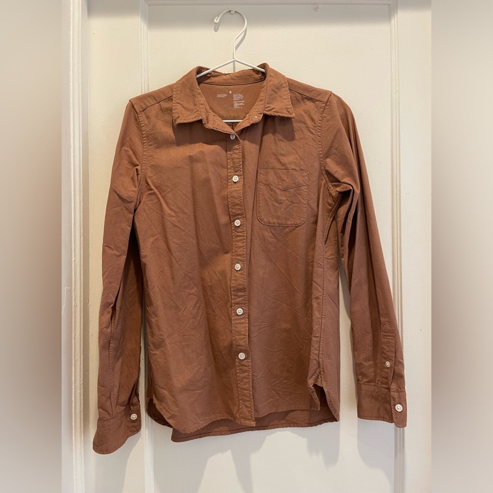 Muji women shirt brown Small